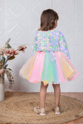 Cutedoll Net Kids Party Dress With Flower Jacket