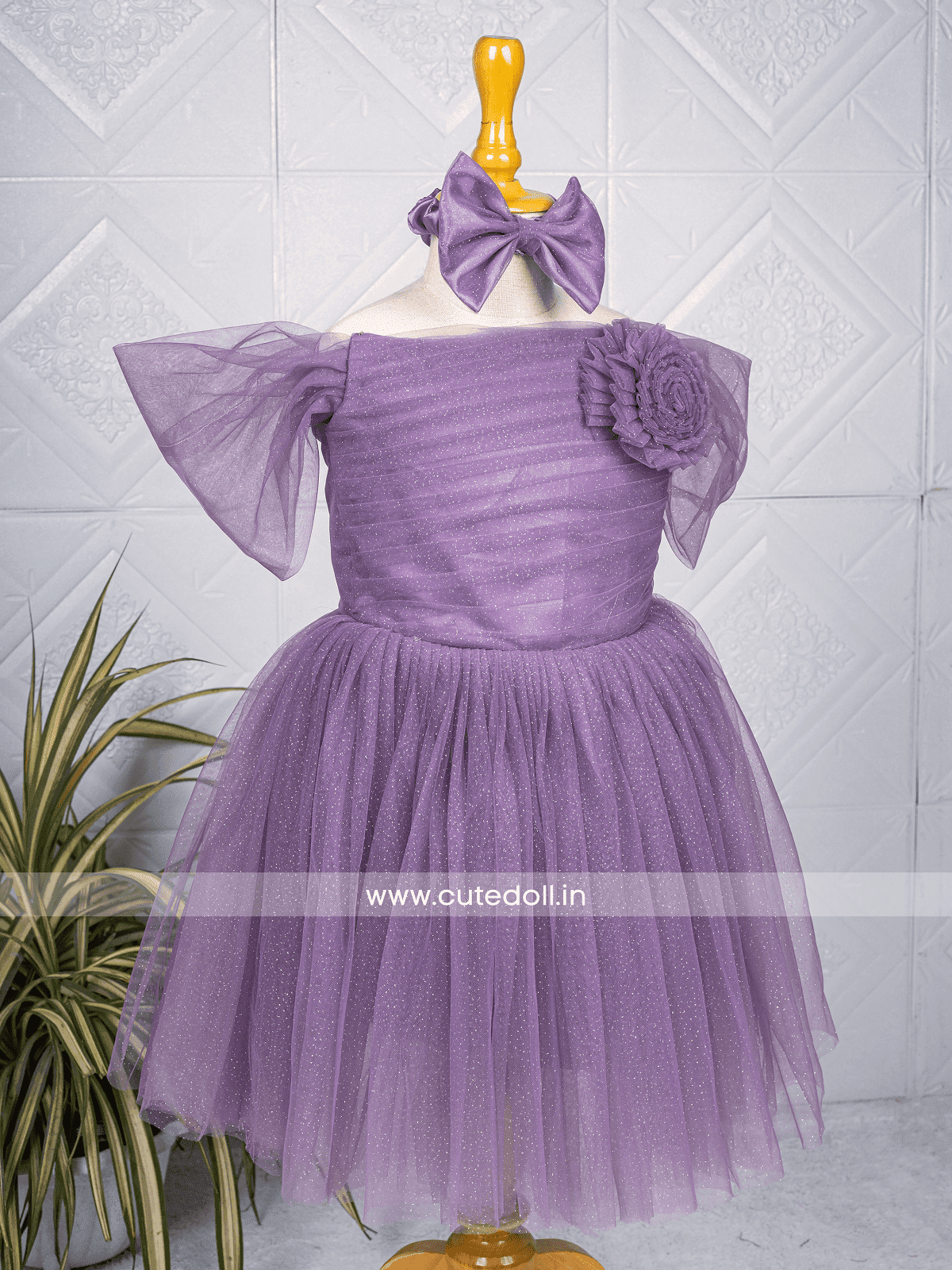 Cutedoll Orchid Sparkle Kids Party Dress