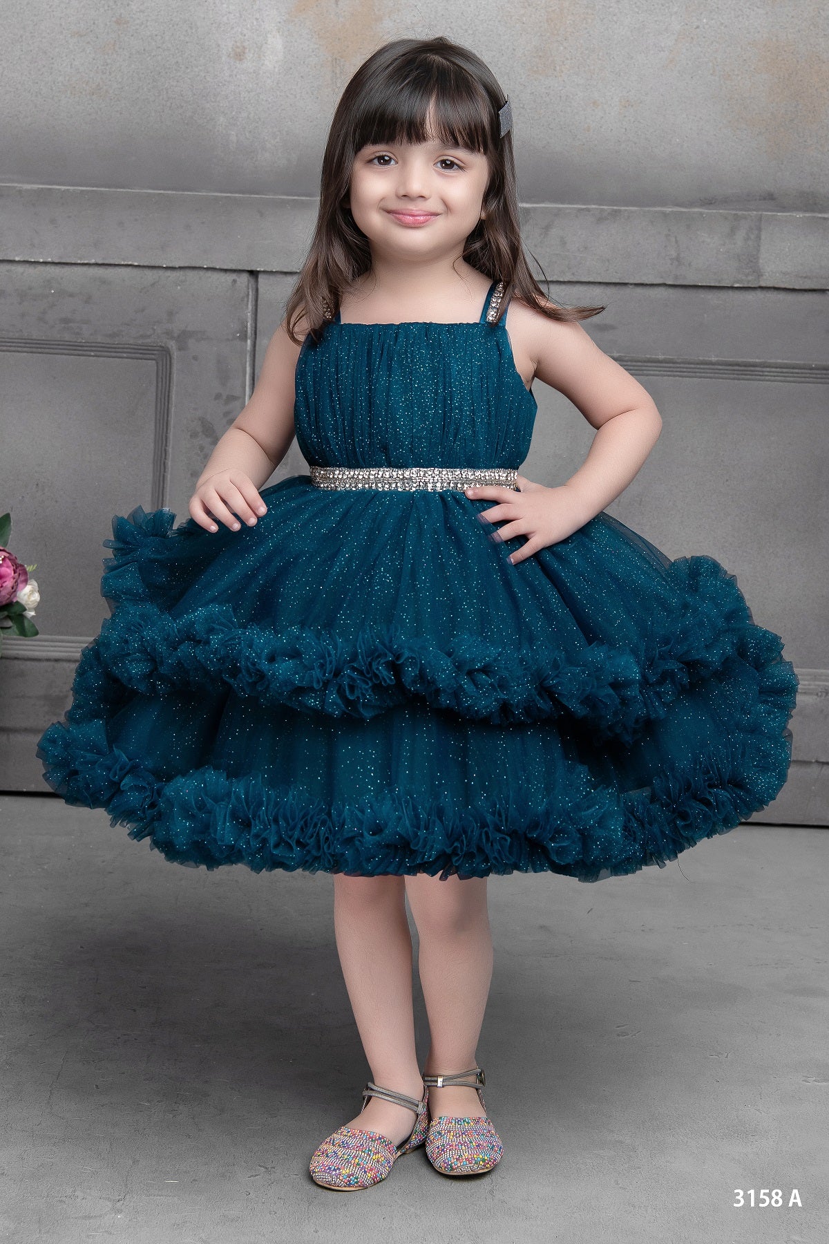 Cutedoll Sparkle Net Kids Party Dress