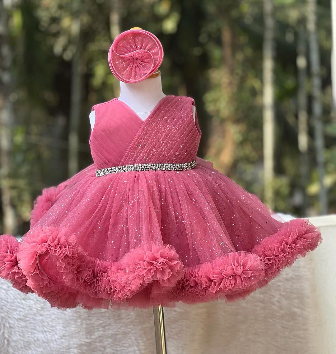 Baby girl pink frock best sale