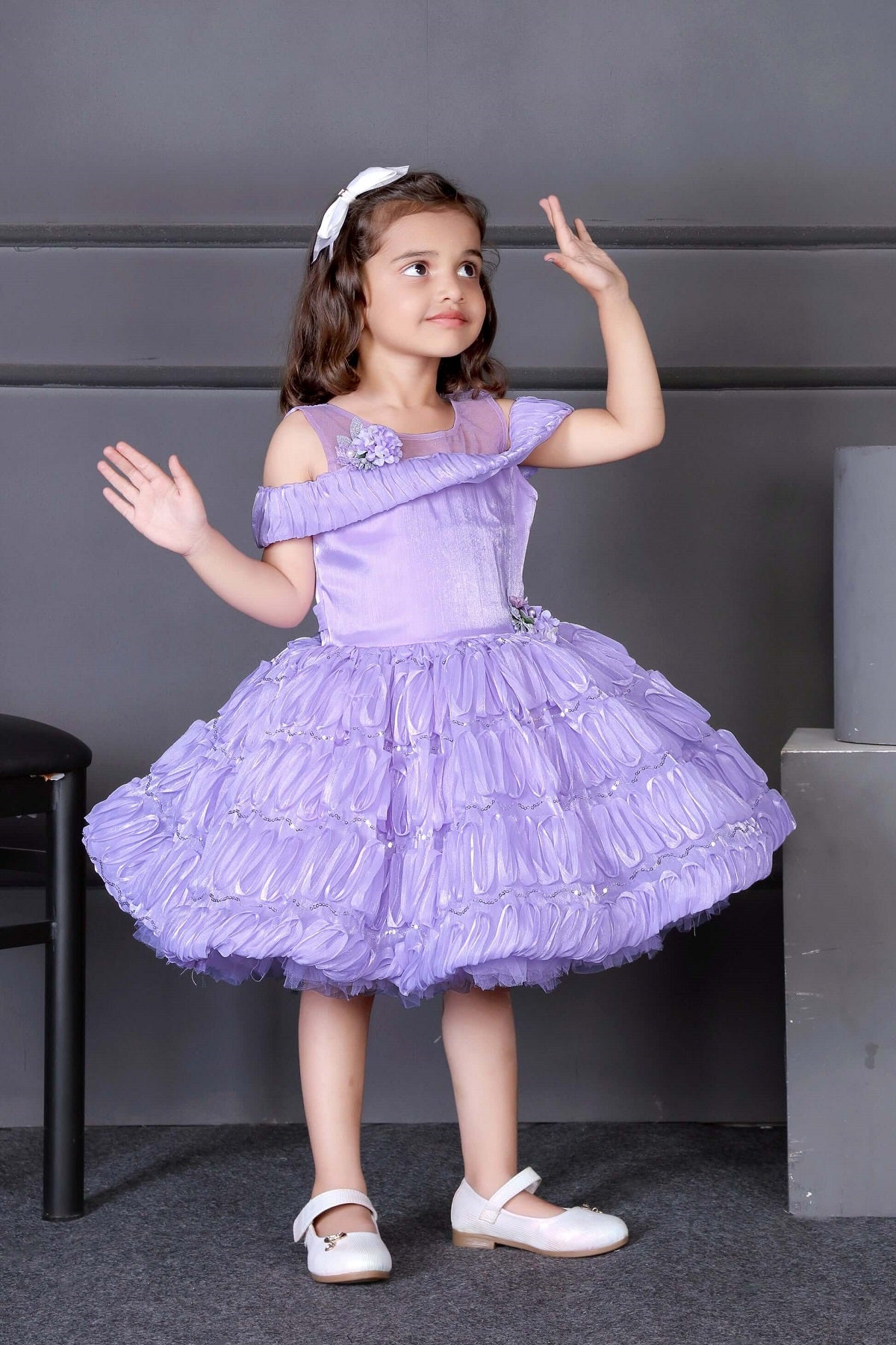 Littleloves Purple Color Kids Baby Frock