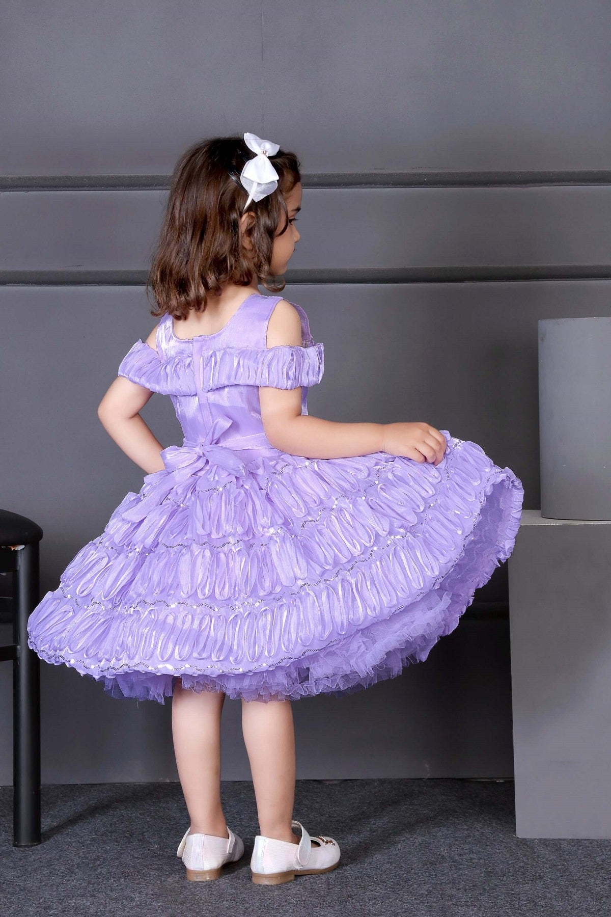 Littleloves Purple Color Kids Baby Frock