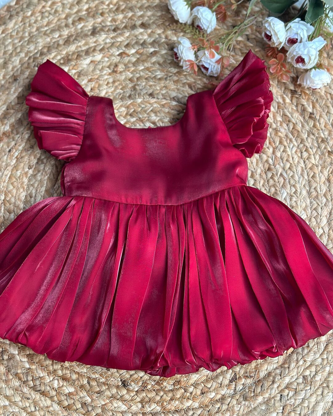 Cutedoll Red Tissue Kids Party Dress